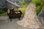 RESTSTÜCK Toskana Lammfell Pelztafel Beige 140x140cm für Bastler